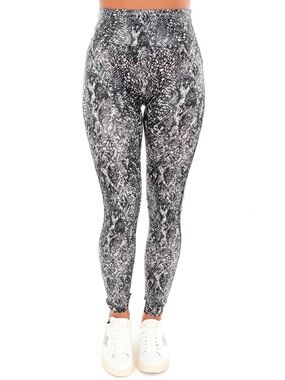 SPANX High-Waist Snake Print Leggings - Gray